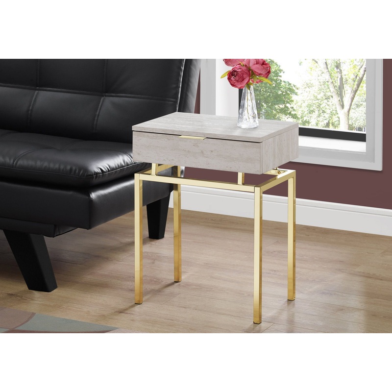 Spacious Table Top Accent Side Table, Storage Drawer, Contemporary & Modern