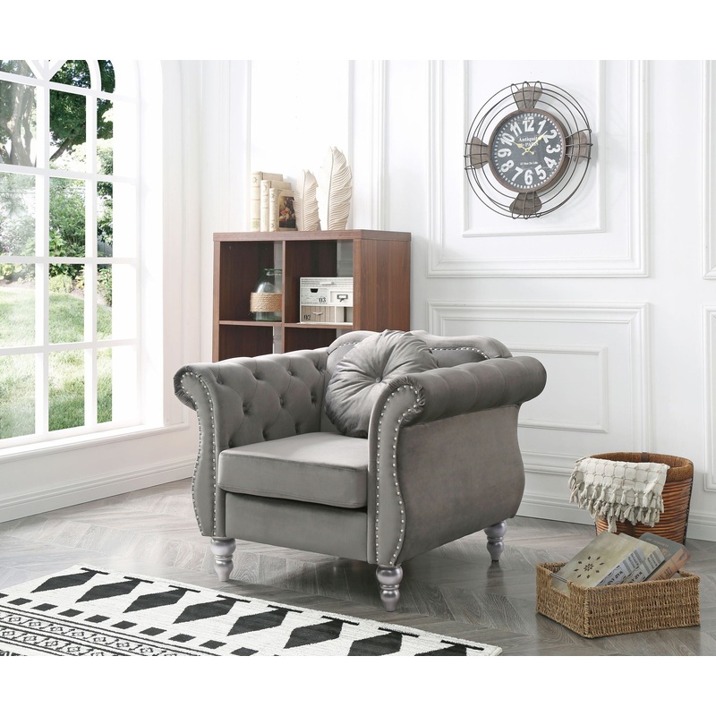 Chic Transitional Flared Arm Chair