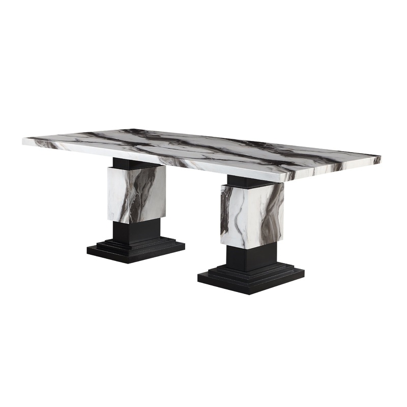 D12DT – Dining Table – White / Black