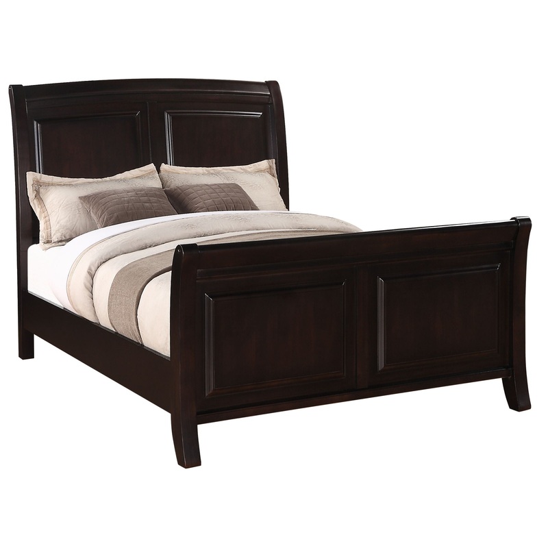 Elegant Transitional Bed|Dark Brown|King|Queen|Twin|Full