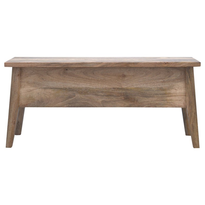 Lid Up Storage Bench – Oak