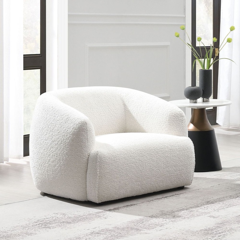 Lucifer – Chair – White Shimmer Chenille