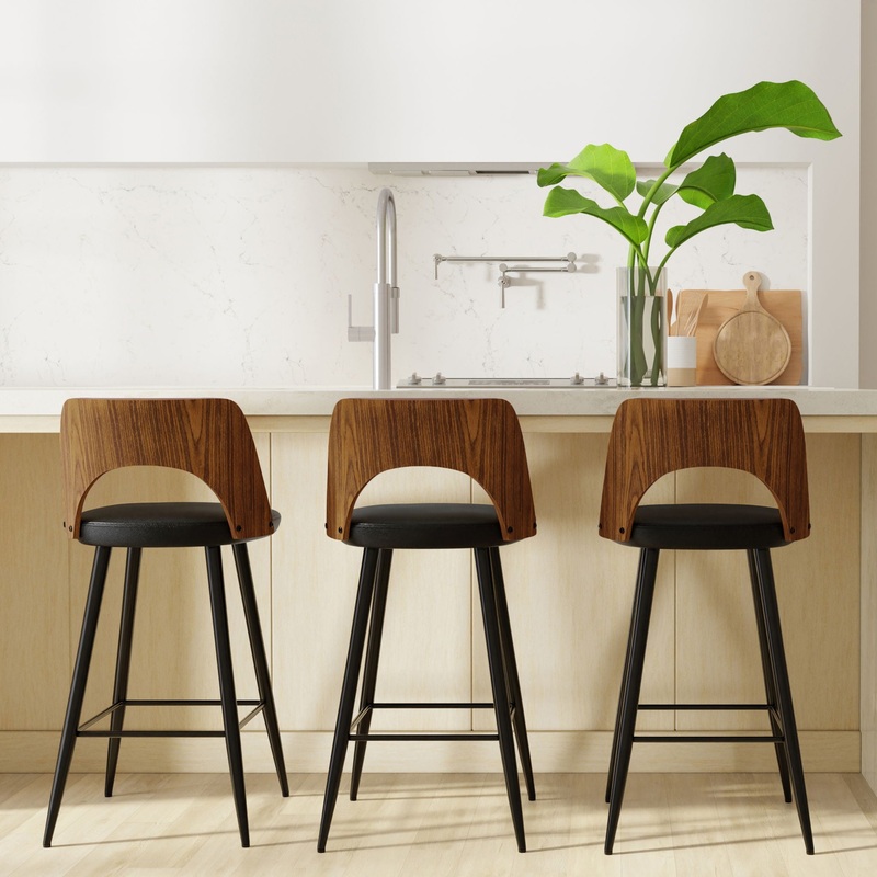 Micah – Counter Height Stool (Set of 2) – Black