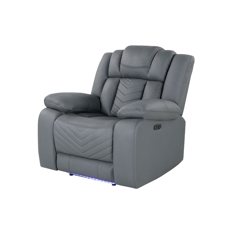 U7068 – 10 Power Recliner With LED – Gray