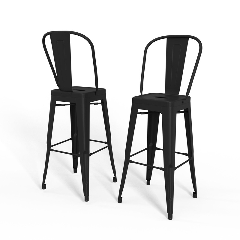 Fletcher – Handcrafted Metal Stool (Set of 2)