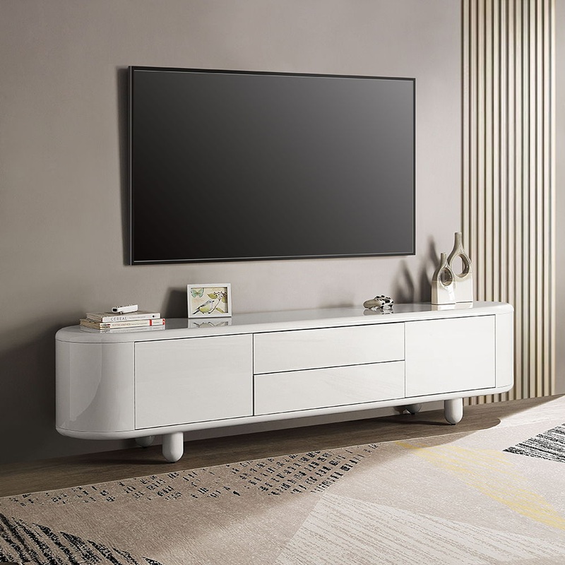Keely – TV Stand – White High Gloss