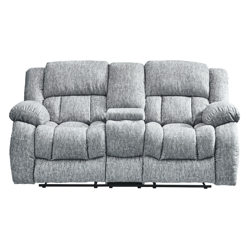 U250 – Console Reclining Loveseat – Gray