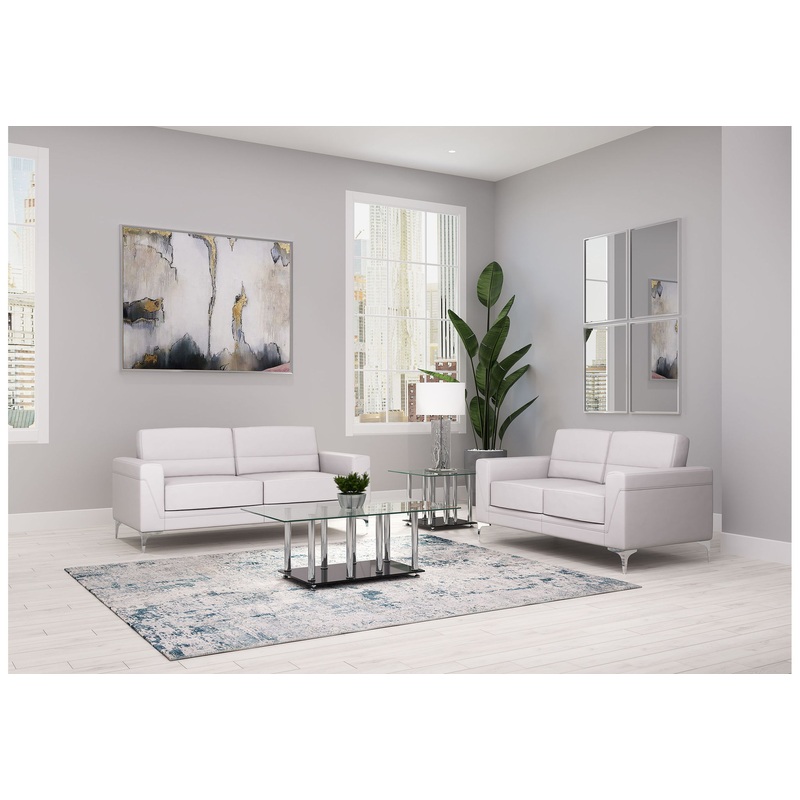 U6109 – 3 Piece Living Room Set (Sofa, Loveseat, Chair) – Light Gray