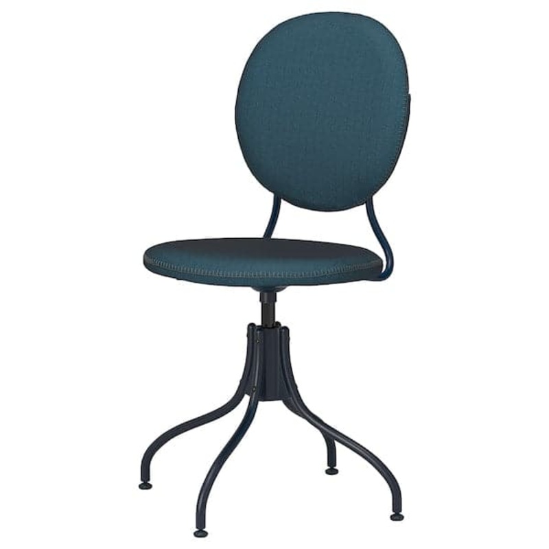 BJRKBERGET swivel chair, Idekulla blue
