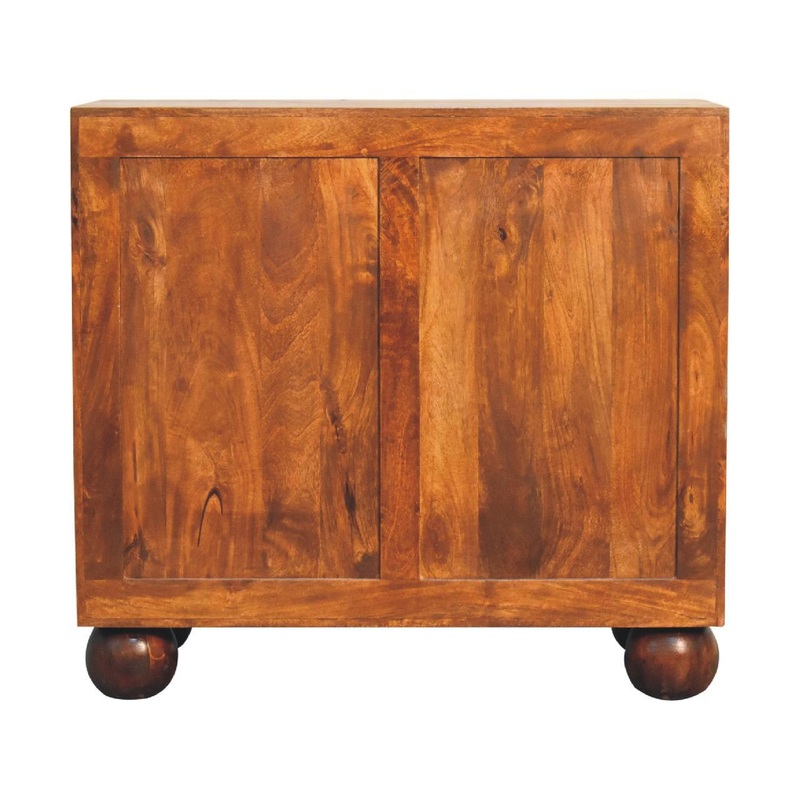 Carved Ball Cabinet – Chestnut