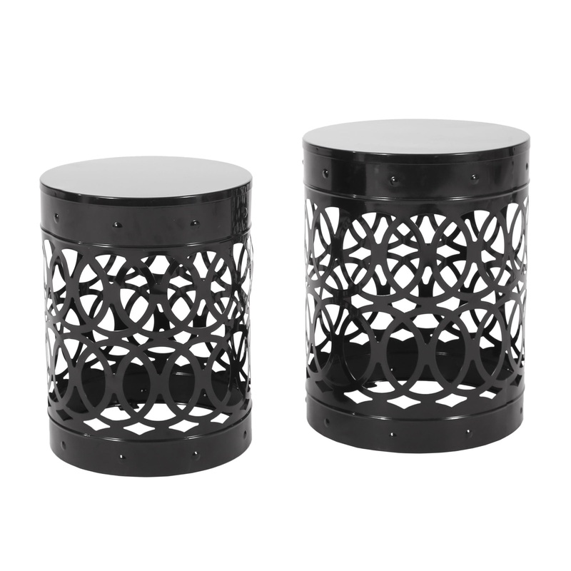 Delight – Powder Coated Iron End Table (Set of 2)