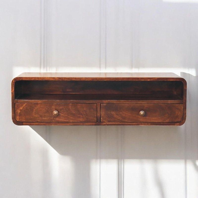 Floating Open Console – Walnut