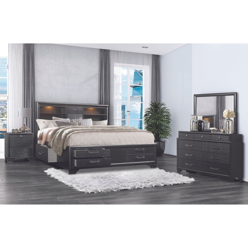 Jordyn – 5 Piece Full Bedroom Set – Gray