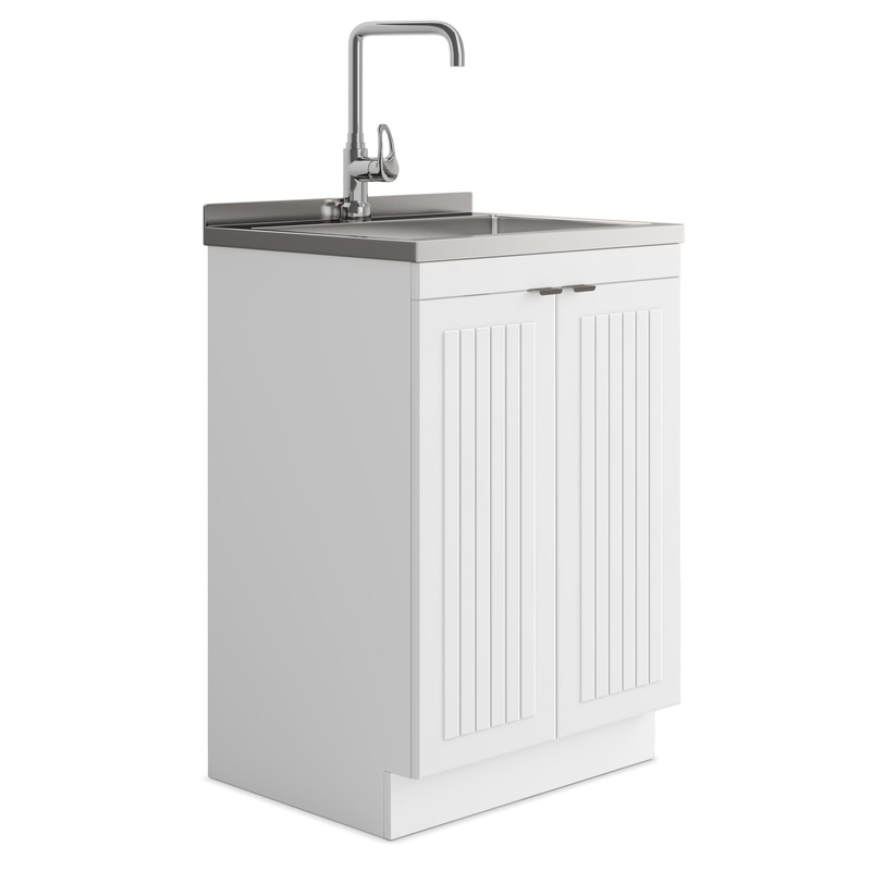 Murphy – Laundry Cabinet & Faucet And Stainless Steel Sink