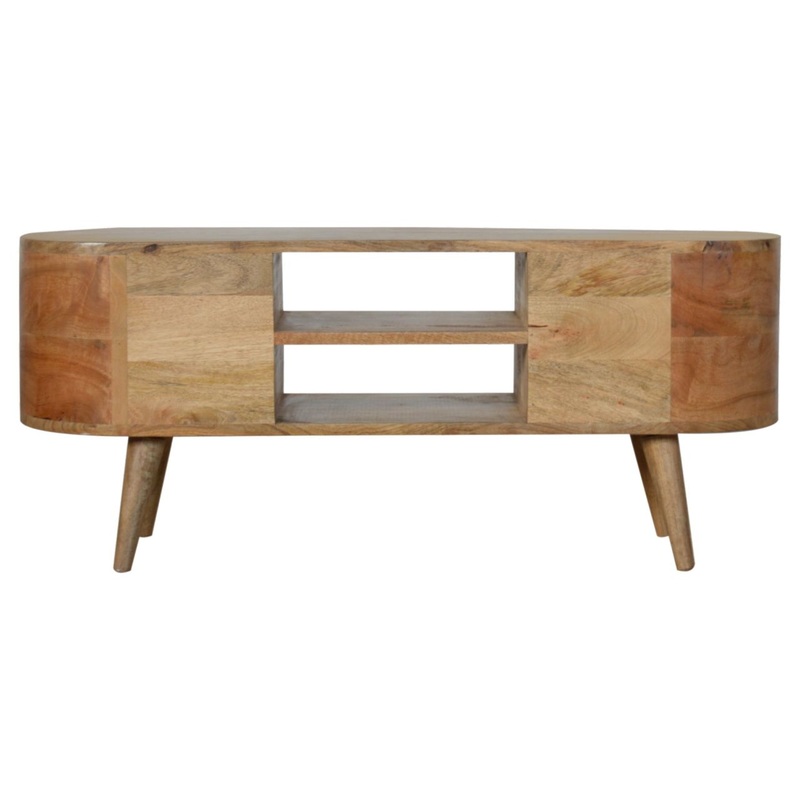 Rounded Entertainment Unit – Oak