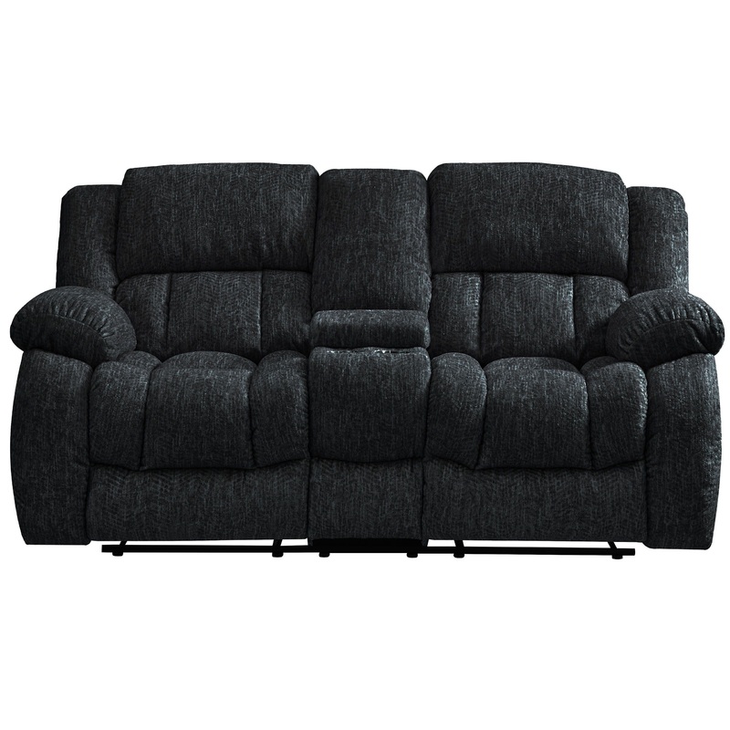 U250 – Console Reclining Loveseat – Ebony