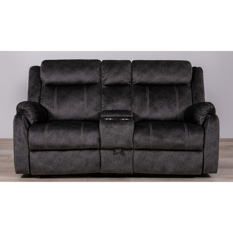 U7303 – Console Power Recliner Loveseat – Domino Granite