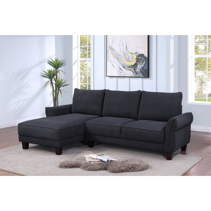 Belle – Sherpa Sectional Sofa With Left Facing Chaise