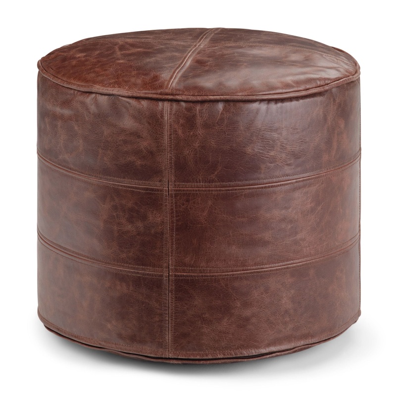 Connor – Handcrafted Round Pouf