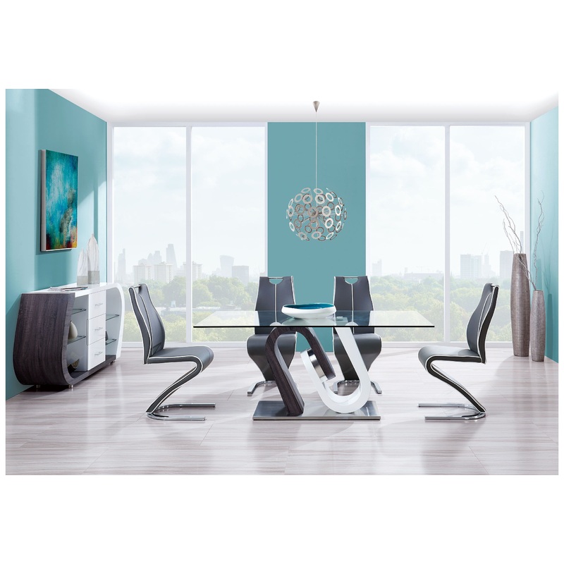 D4127 – Buffet – Dark Gray / White