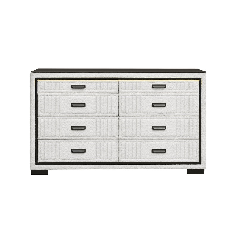 Isabella – Dresser With LED – Black / White