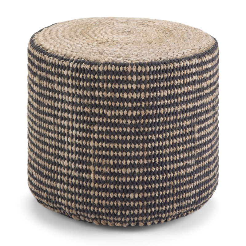 Larissa – Handcrafted Round Braided Pouf