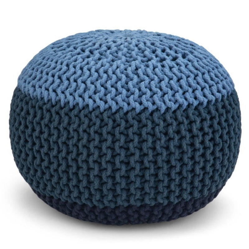 Nikki – Handcrafted Hand Knit Round Pouf
