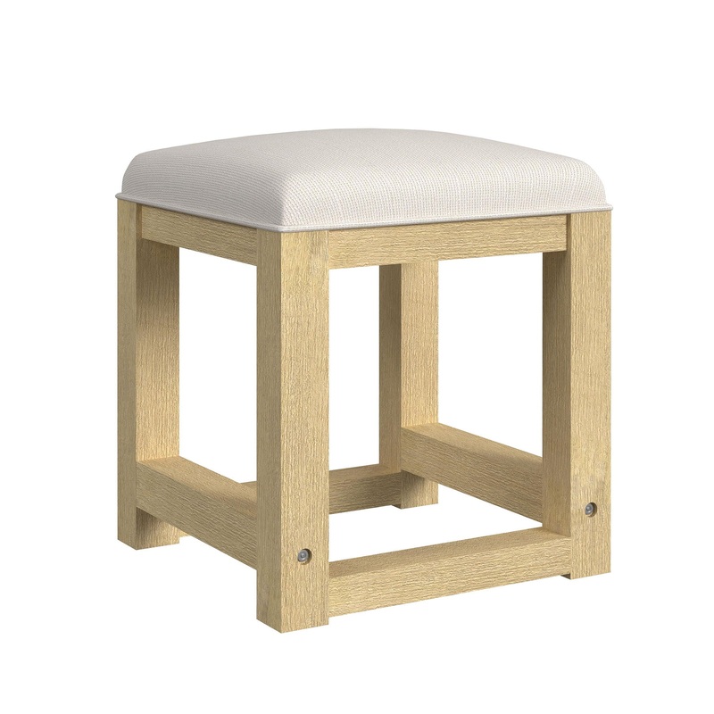 Ridgemont – Dressing Stool|Light Brown|Black