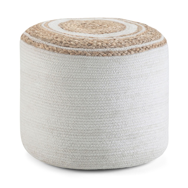 Serena – Handcrafted Round Braided Pouf