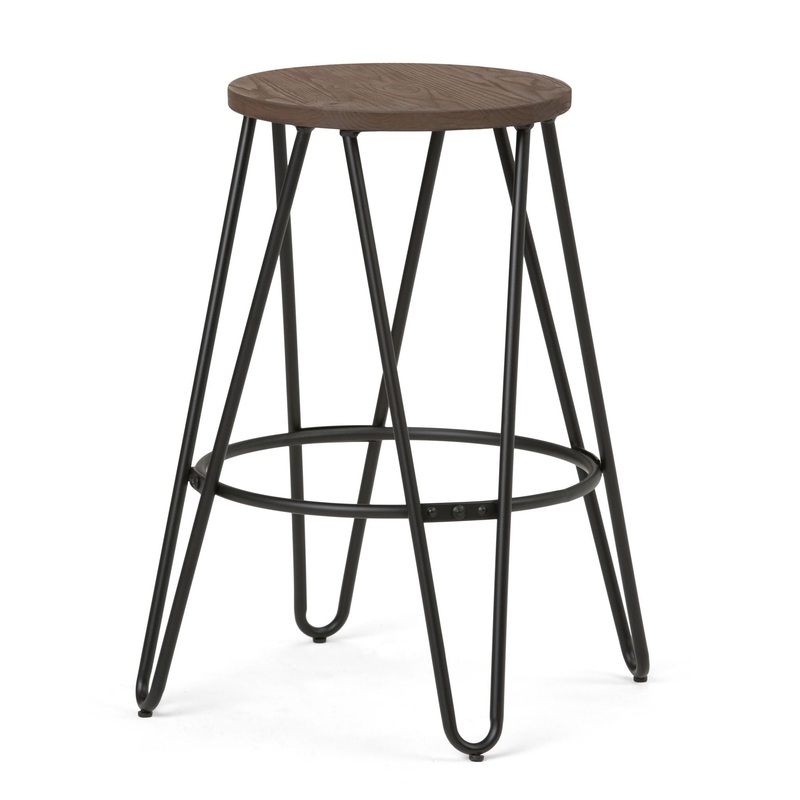 Simeon – Multifunctional Metal Stool With Wood Seat