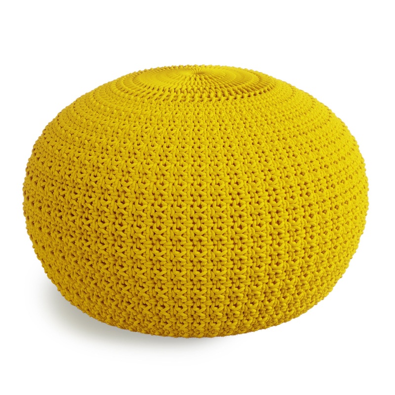 Sonata – Handcrafted Round Knitted Outdoor / Indoor Pouf
