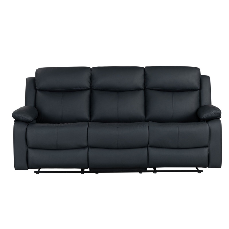 U6026 – Console Reclining Loveseat With LED – Black
