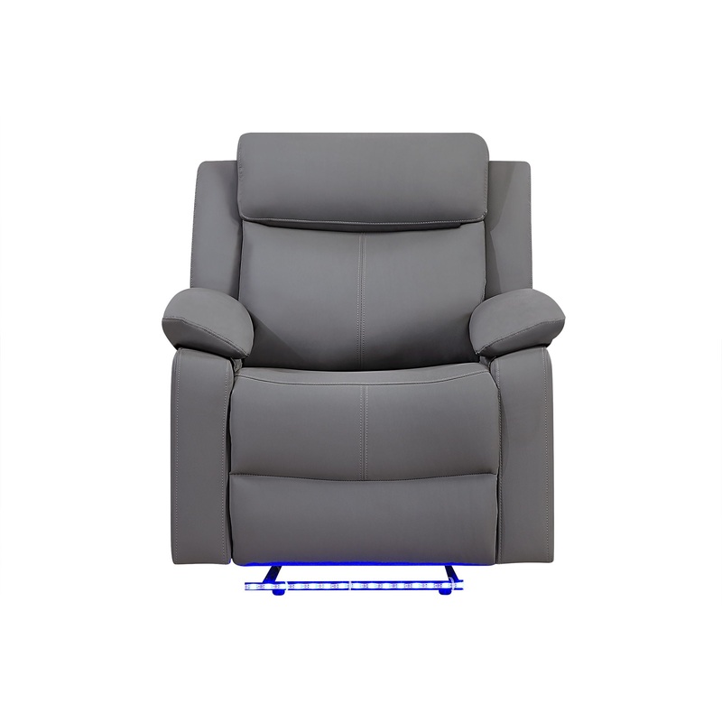 U6026 – Glider Recliner With LED – Gray