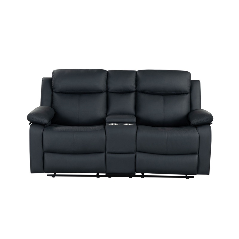 U6026 – Reclining Sofa With LED – Black