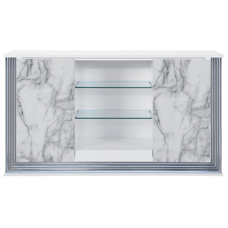 Ylime – Marble Buffet – Light Gray / White