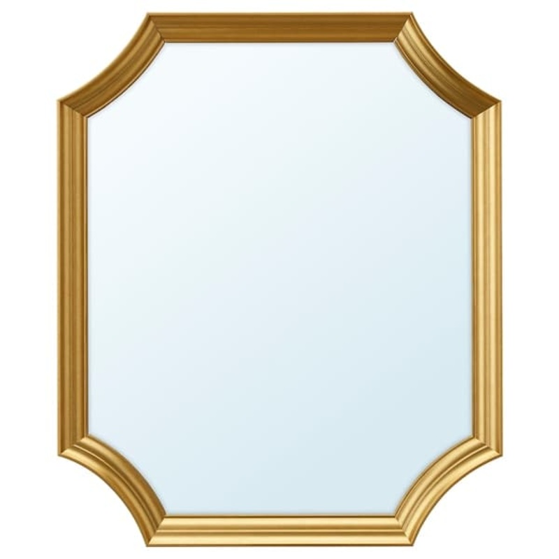 SVANSELE – SVANSELE Mirror, gold-colour, 53×63 cm