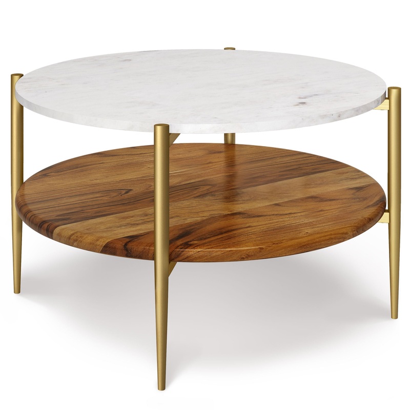 Wagner – Round Marble & Wood Table
