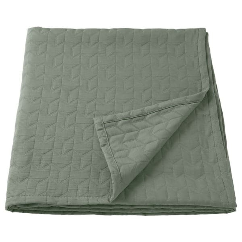 KLAX bedspread, grey-green