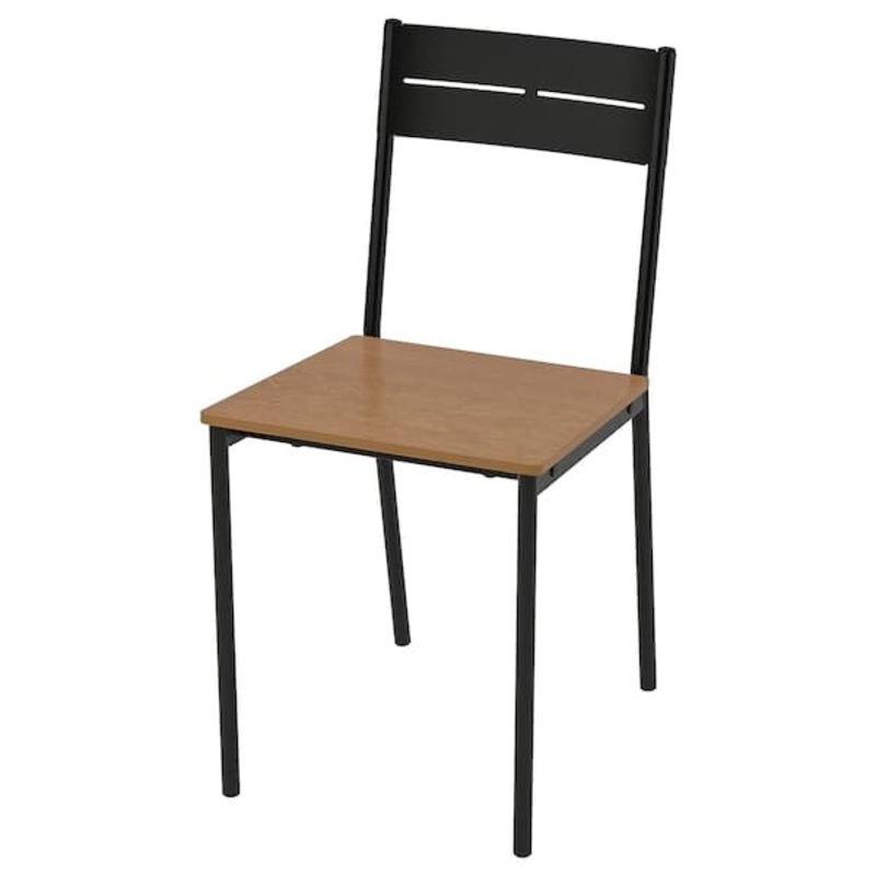 SANDSBERG – SANDSBERG Chair, black/brown stained