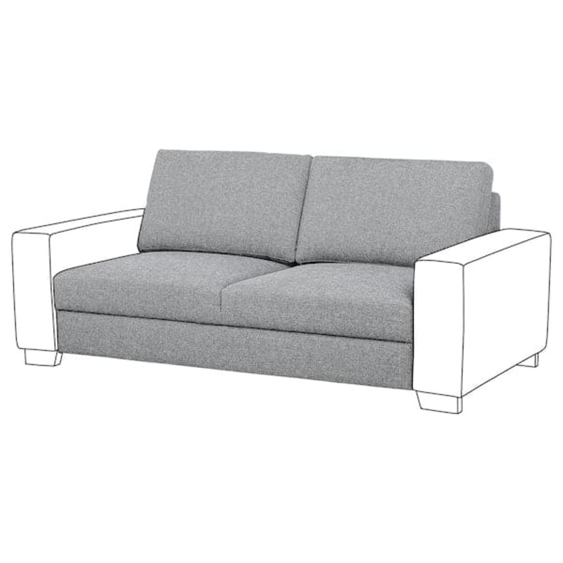 SRVALLEN 2-seat section, Lejde grey/black