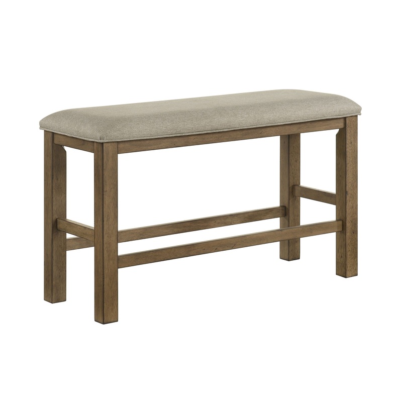 Cockrell – Counter Height Bench – Light Brown / Beige