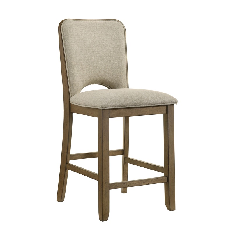 Cockrell – Counter Height Chair (Set of 2) – Light Brown / Beige