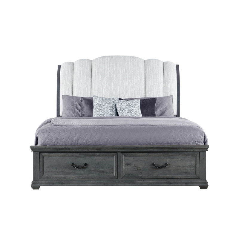 Rowan – Storage King Bed – Gray