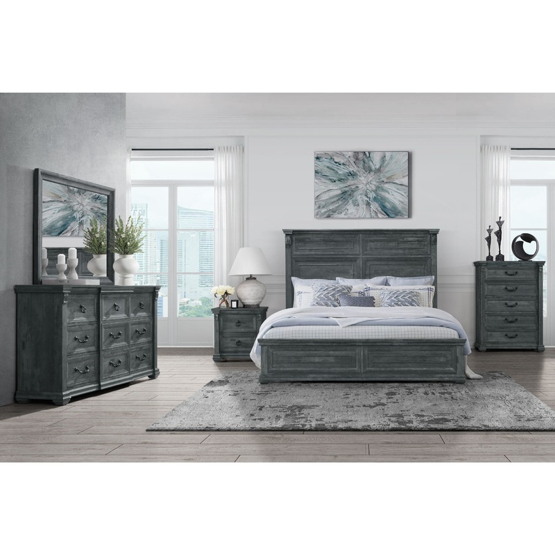 Tatum – 5 Piece Full Bedroom Set Without Storage – Gray