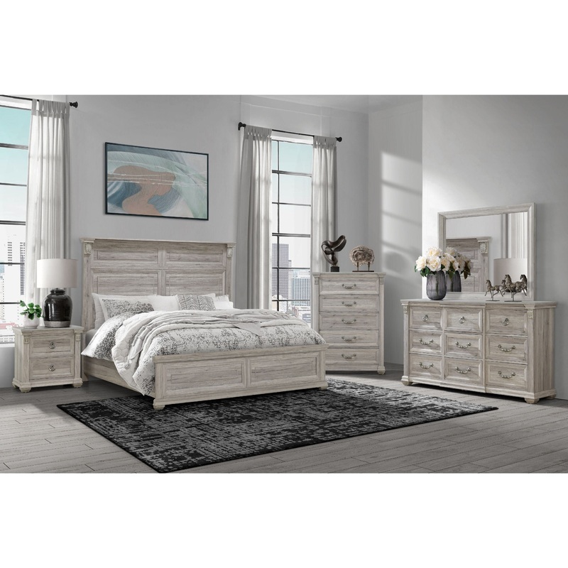 Tatum – 5 Piece King Bedroom Set Without Storage – Natural