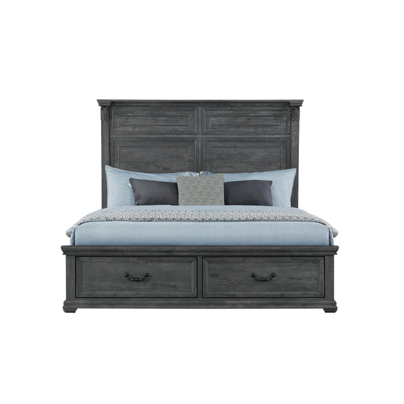 Tatum – Stoarge King Bed – Gray