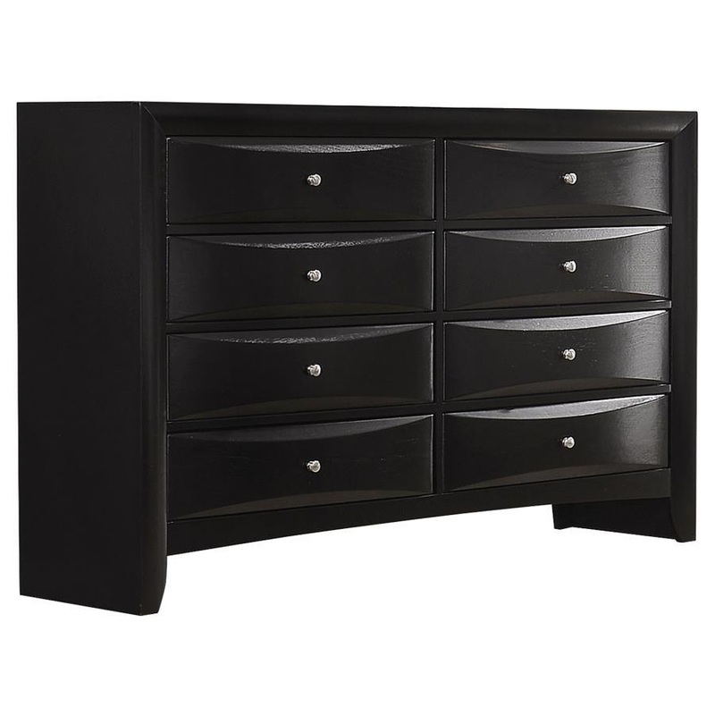 Briana – 8-Drawer Dresser|Black|Dressers|Dresser & Mirror