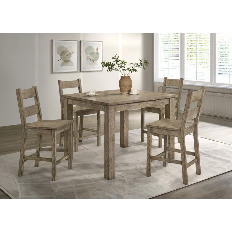 Cardova – 5 Piece Counter Height Dining Table Set – Vineyard Oak