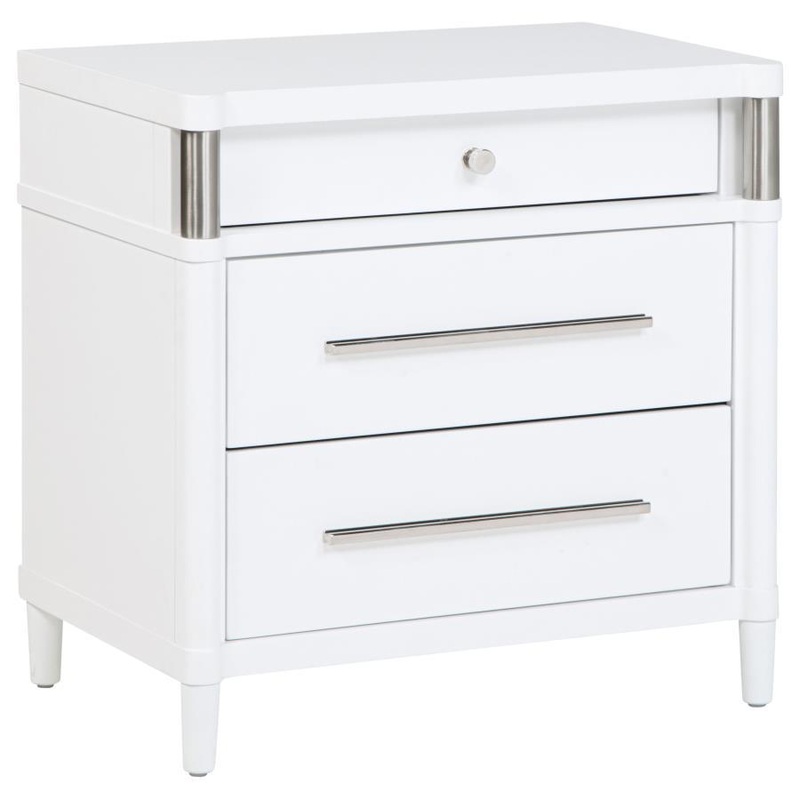 Gracemont – 3-Drawer Bedroom Nightstand Bedside Table – White
