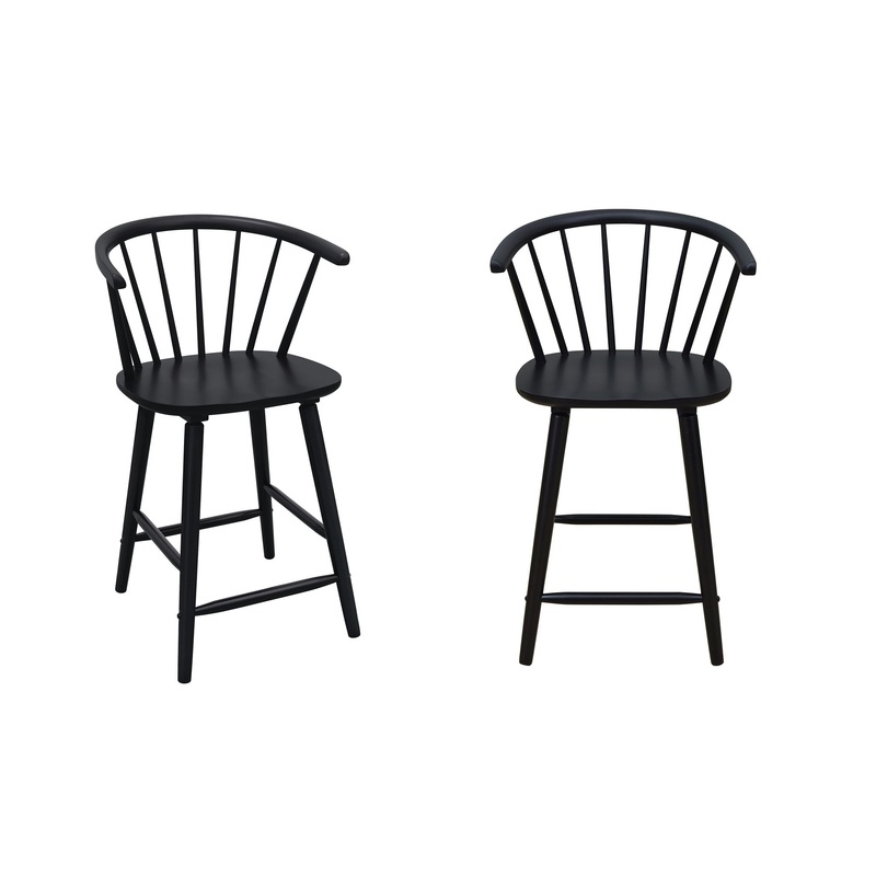 Janna – Counter Height Stool|Black|White
